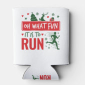 Oh, wat leuk dat het is om met Kerstmis te gaan. Blikjeskoeler (Achterkant)