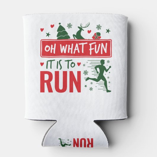 Oh, wat leuk dat het is om met Kerstmis te gaan. Blikjeskoeler (Achterkant)