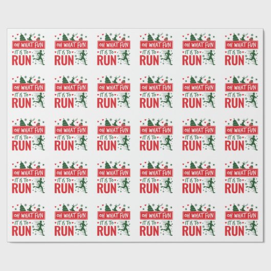 Oh, wat leuk dat het is om met Kerstmis te gaan. Cadeaupapier (Vlak)