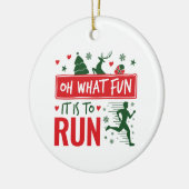 Oh, wat leuk dat het is om met Kerstmis te gaan. Keramisch Ornament (Links)