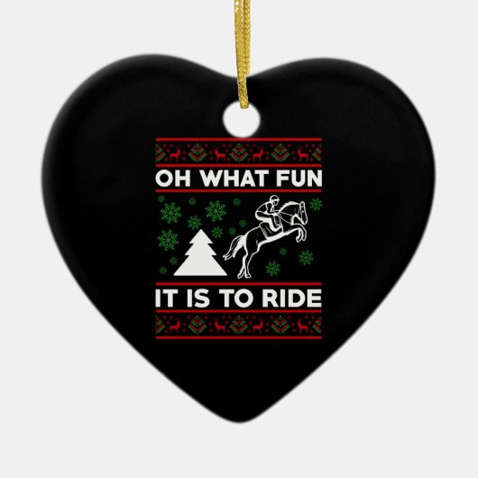 Oh, wat leuk dat het is om rustig kerstfeest te vi keramisch ornament (Voorkant)