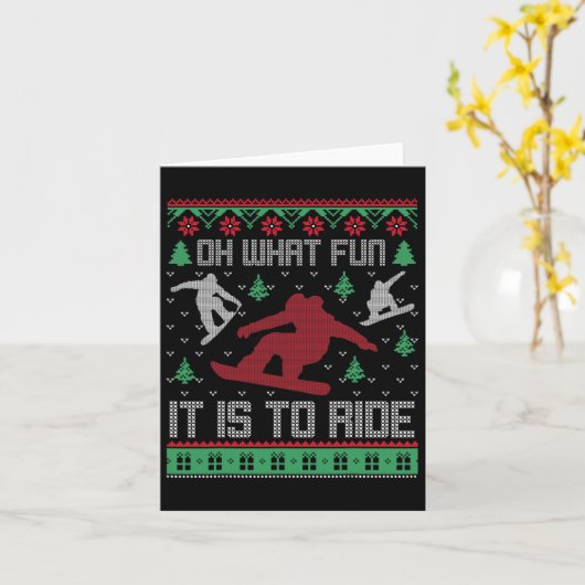 Oh, wat leuk dat het is om snowboard met een lelij kaart (Gele Bloem)