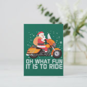 Oh, wat leuk dat het is voor de kerstmannetjesmoto briefkaart (Staand voorkant)
