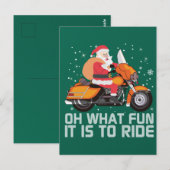 Oh, wat leuk dat het is voor de kerstmannetjesmoto briefkaart (Voorkant / Achterkant)