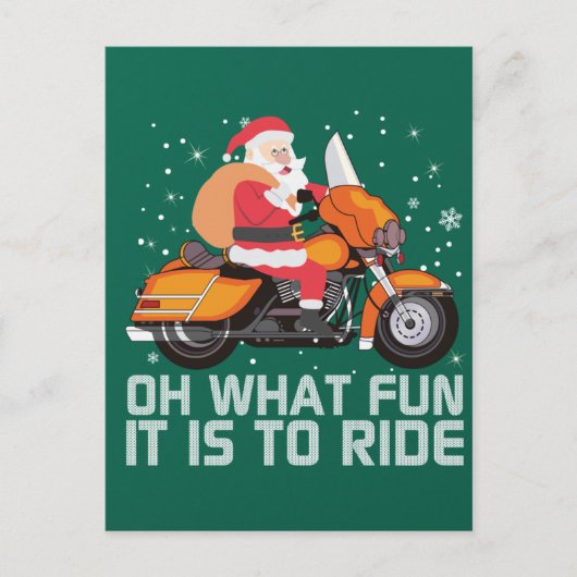 Oh, wat leuk dat het is voor de kerstmannetjesmoto briefkaart (Voorkant)