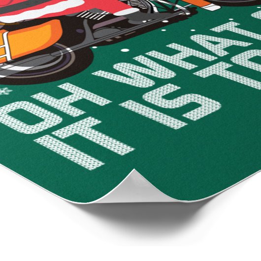 Oh, wat leuk dat het is voor de kerstmannetjesmoto poster (Hoek)