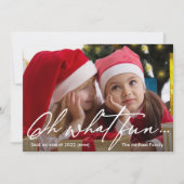 Oh, wat leuk dat het niet 2022 Foto nieuwjaar is Feestdagenkaart (Voorkant)