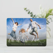 Oh Wat leuk Eenvoudig Script Schattige Lachend Gez Feestdagenkaart (Staand voorkant)