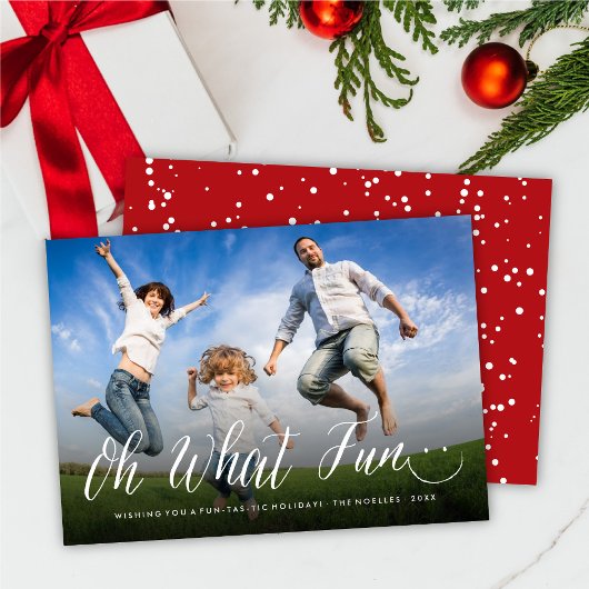 Oh Wat leuk Eenvoudig Script Schattige Lachend Gez Feestdagenkaart