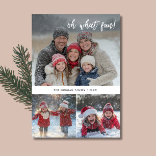 Oh wat leuk familie kerstgroeten Foto Feestdagenkaart