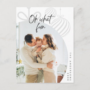 Oh wat leuk, familiefoto, kerstgroet briefkaart