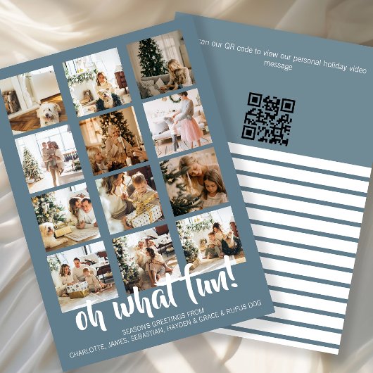 Oh Wat Leuk Foto Kerst Persoonlijke QR Code Feestdagenkaart