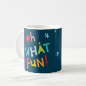 OH WAT LEUK FOTO moderne kleurrijke typografie Koffiemok (Voorkant links)