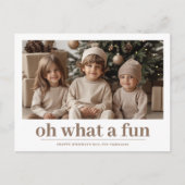 Oh wat leuk! Gepersonaliseerde Happy Holiday Foto Briefkaart (Voorkant)