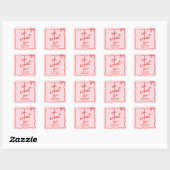 Oh wat leuk handgetekend Kerstfeest Vierkante Sticker (Vel)