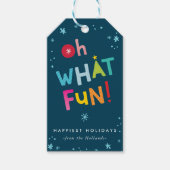 OH WAT LEUK heldere moderne kleurrijke typografie Cadeaulabel (Voorkant)