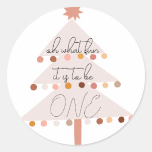 Oh, wat leuk is dat het één kerst is... ronde sticker