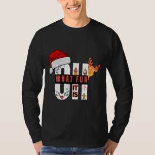 Oh wat leuk is het kerstvakantie rendier kunst t-shirt