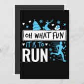 Oh wat leuk is het om Christmas Runner Running uit Feestdagenkaart (Voorkant / Achterkant)