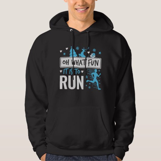 Oh wat leuk is het om Christmas Runner Running uit Hoodie (Voorkant)
