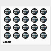 Oh wat leuk is het om Christmas Runner Running uit Ronde Sticker (Vel)