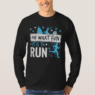 Oh wat leuk is het om Christmas Runner Running uit T-shirt