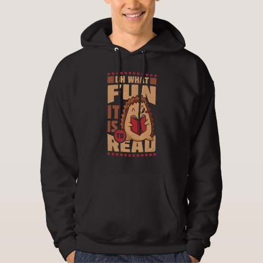 Oh, wat leuk is het om de basisschool te lezen hoodie (Voorkant)