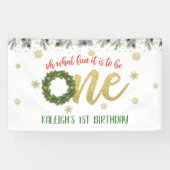 Oh wat leuk is het om een kerst te zijn - Krans - Spandoek (Horizontaal)