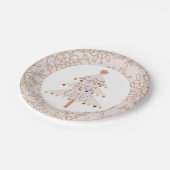 Oh, wat leuk is het om één kerstpapieren te zijn P Papieren Bordje (Gekanteld)