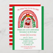 Oh wat leuk is het om één te zijn! Kerstman eerste Kaart (Voorkant / Achterkant)