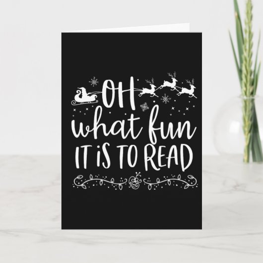 Oh, wat leuk is het om het Librarian kerstboek te  Kaart (Voorkant)