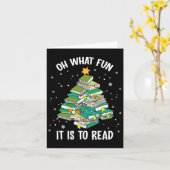 Oh wat leuk is het om kerstboom boek liefde te lez kaart (Gele Bloem)