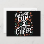 Oh wat leuk is het om lelijke cheerleading xmas te feestdagenkaart (Voorkant / Achterkant)