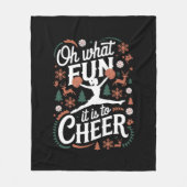 Oh wat leuk is het om lelijke cheerleading xmas te fleece deken (Voorkant)