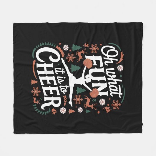 Oh wat leuk is het om lelijke cheerleading xmas te fleece deken (Voorkant (Horizontaal))