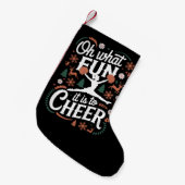 Oh wat leuk is het om lelijke cheerleading xmas te kleine kerstsok (Voorkant (Hangend))