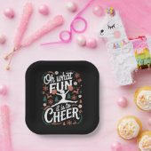 Oh wat leuk is het om lelijke cheerleading xmas te papieren bordje (Feest)