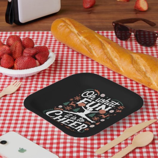 Oh wat leuk is het om lelijke cheerleading xmas te papieren bordje (Picknick)