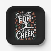 Oh wat leuk is het om lelijke cheerleading xmas te papieren bordje (Voorkant)