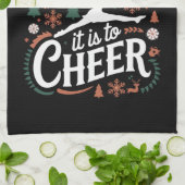 Oh wat leuk is het om lelijke cheerleading xmas te theedoek (Gevouwen)