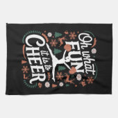 Oh wat leuk is het om lelijke cheerleading xmas te theedoek (Horizontaal)