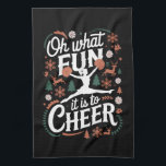 Oh wat leuk is het om lelijke cheerleading xmas te theedoek<br><div class="desc">Oh, wat leuk is het om lelijke kerst te noemen</div>