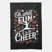 Oh wat leuk is het om lelijke cheerleading xmas te theedoek (Verticaal)