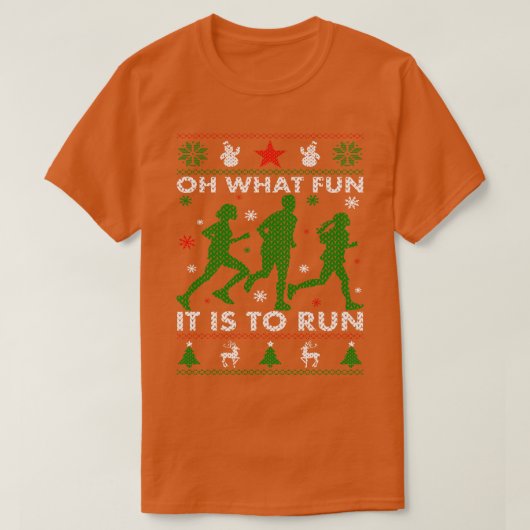 Oh wat leuk is het om lelijke kersttrui te lopen t-shirt (Design voorkant)