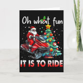 Oh wat leuk is het om met de snowmobile Kerstman t Kaart (Voorkant)