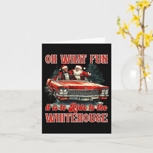 Oh wat leuk is het om naar het witte huis grappig kaart (Gele Bloem)