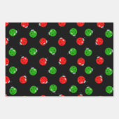 Oh wat leuk kerst pickleball groen en rood inpakpapier vel (Voorkant 2)