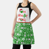 Oh wat leuk kerst pickleball ho ho groen schort (Insitu)