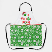 Oh wat leuk kerst pickleball ho ho groen schort (Voorkant)