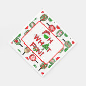 Oh wat leuk kerst pickleball rood en groen servet (Hoek)
